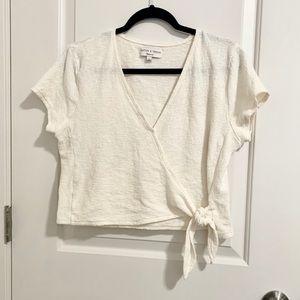 Madewell Texture & Thread Wrap Top